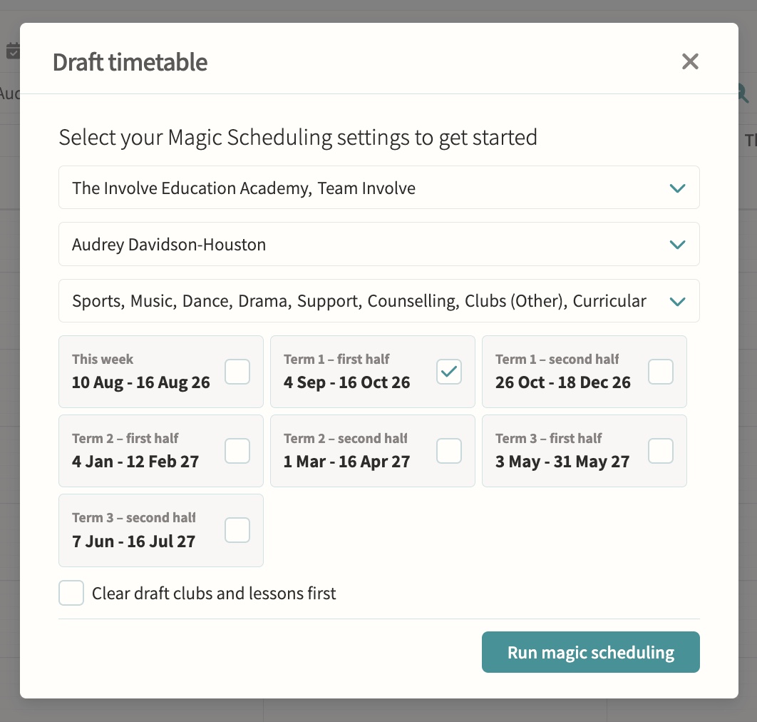 Magic Scheduling/rotation screenshot