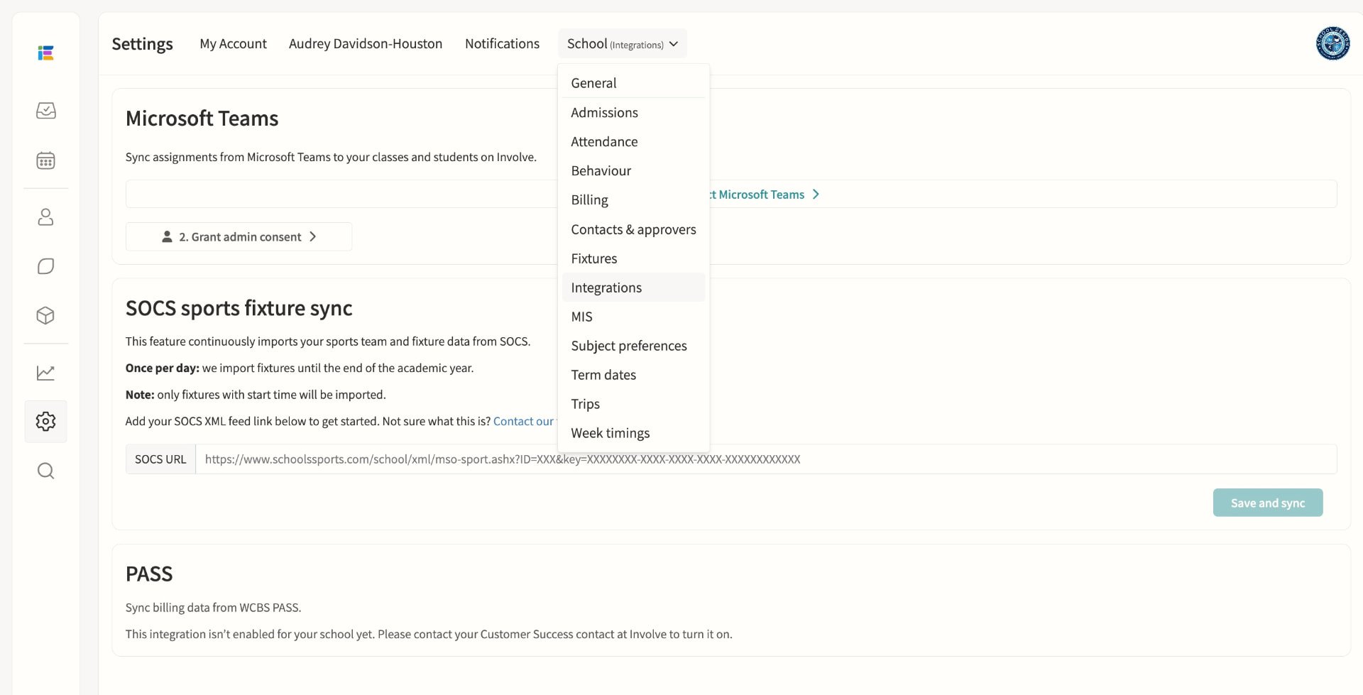 SOCS integration screenshot
