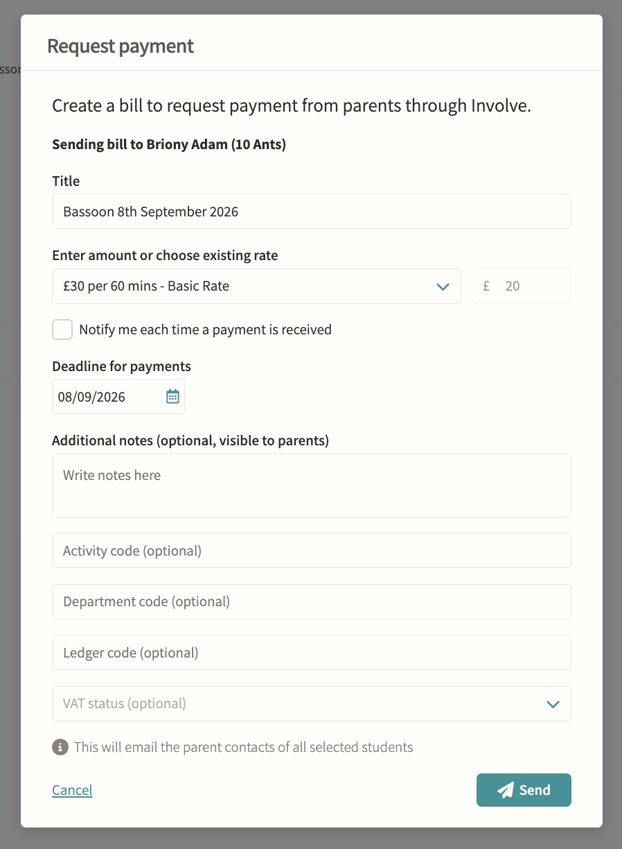 Payments screenshot