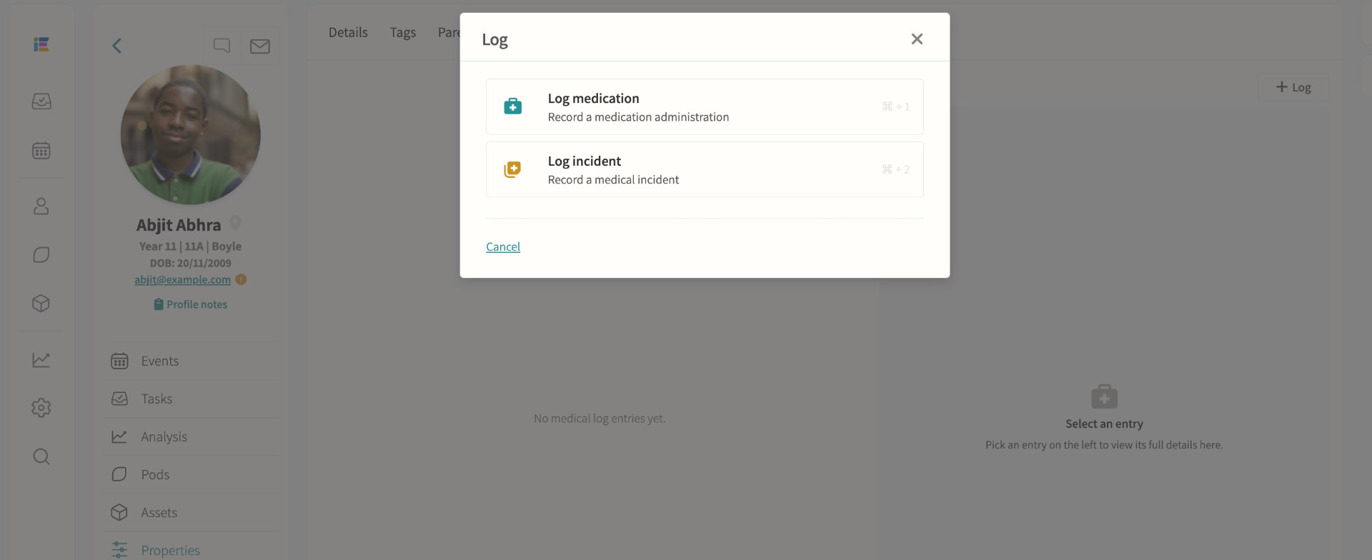 Medical screenshot